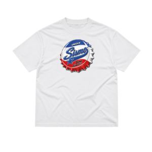 T SHIRT SISMO "BORDEAUX" DESIGN BLANC